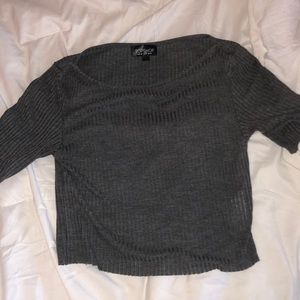 Topshop grey crop top